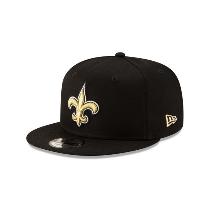 NFL New Orleans Saints Basic 9Fifty Snapback (RLI9137) - Black New Era Caps